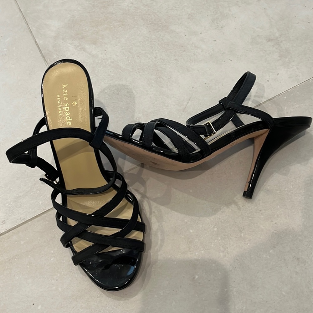 Designer strappy high heeled sandals